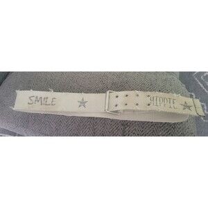 Hip Belt Drab Hippie BoHo Womens Size 13/14 Hipster Smile Love Squeeze